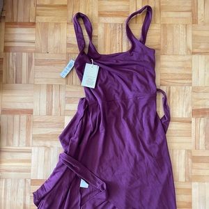 Maroon Wilfred Saturn midi dress- size M